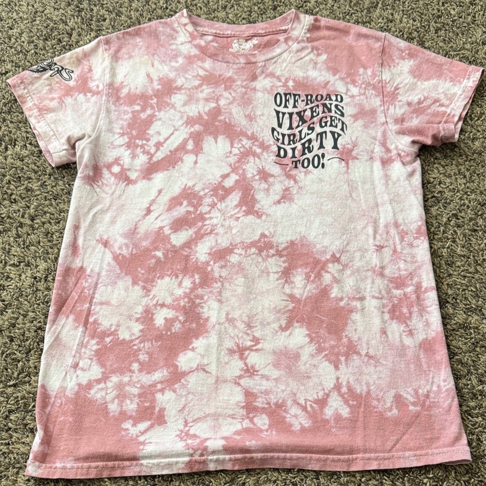 Off Road Vixens - Tie-Dye Pink Graphic Women’s T-Shirt